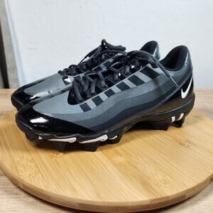 Nike Vapor Edge Shark Size 7.5 Men Football Cleats Black White Athletic Shoes